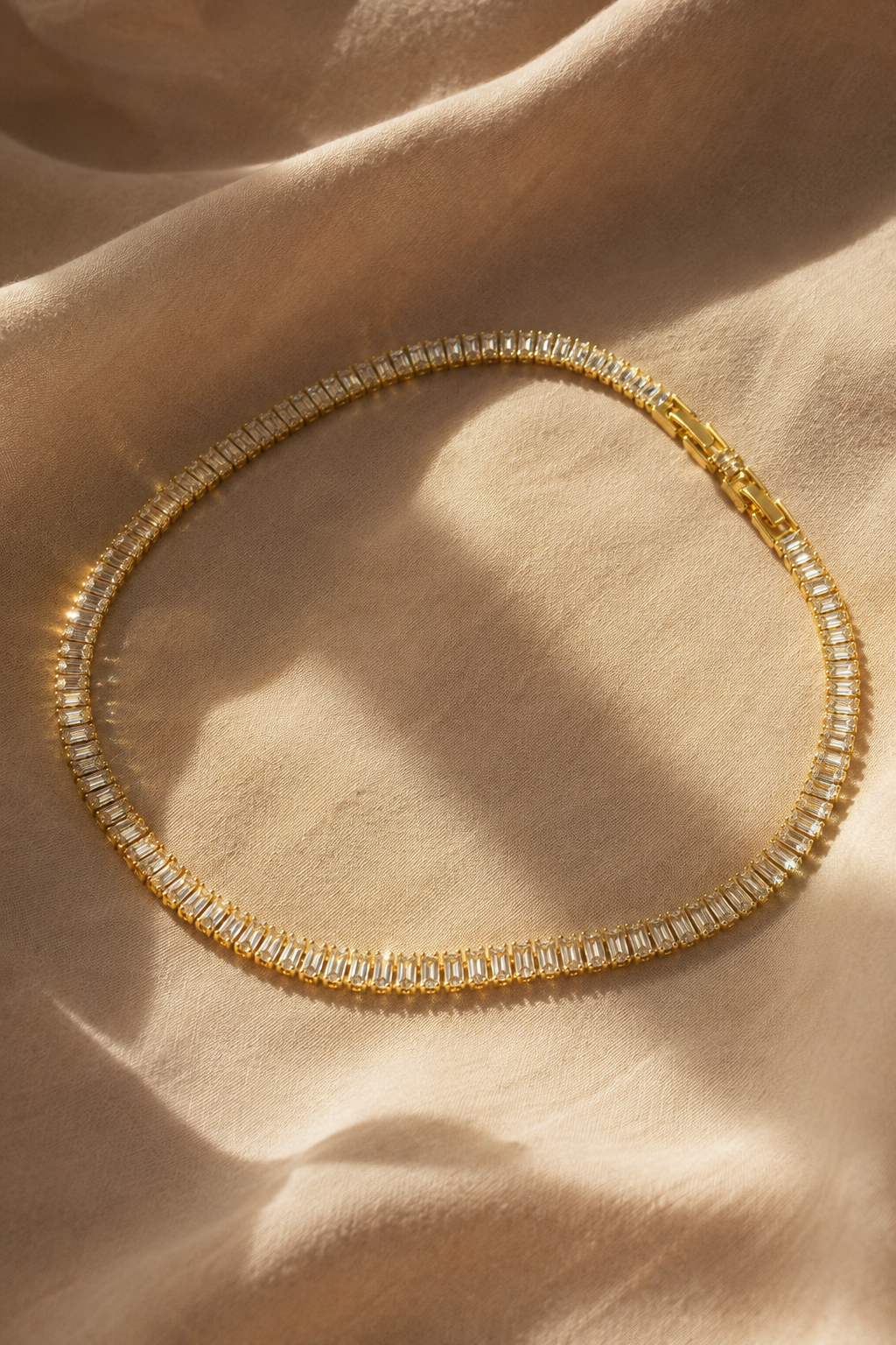 Golden Muse Adjustable Tennis Necklace