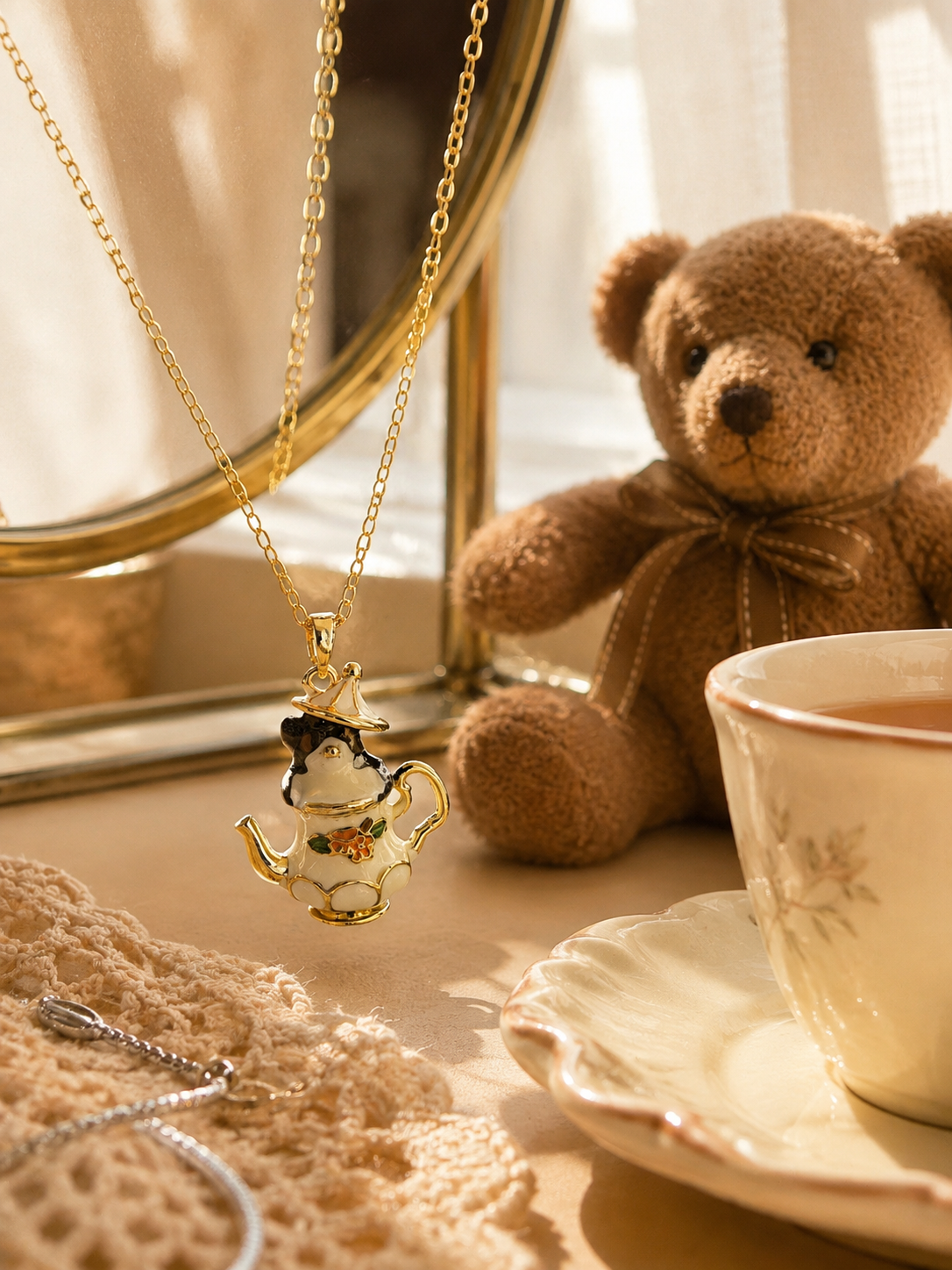 Tea & Whiskers Necklace