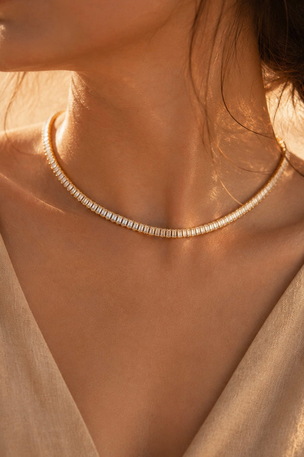 Golden Muse Adjustable Tennis Necklace