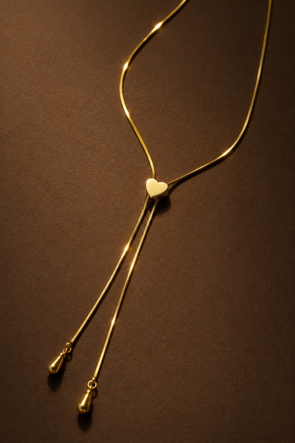 Heart Strings Attached Adjustable Necklace