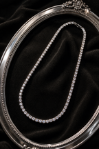 The Silver Hour Adjustable Tennis Necklace