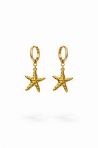 Whispering sea huggies earrings