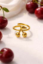 Golden Cherry Adjustable Ring