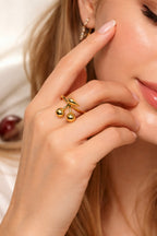 Golden Cherry Adjustable Ring
