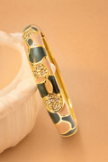Emerald Sand Bangle Bracelet