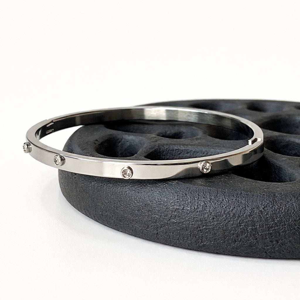 Silver Radiance Stone Bracelet