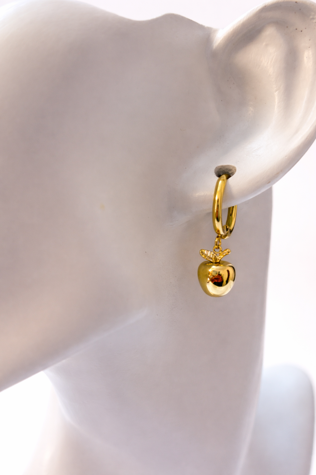 Golden Apple Hoop Earrings