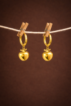 Golden Apple Hoop Earrings