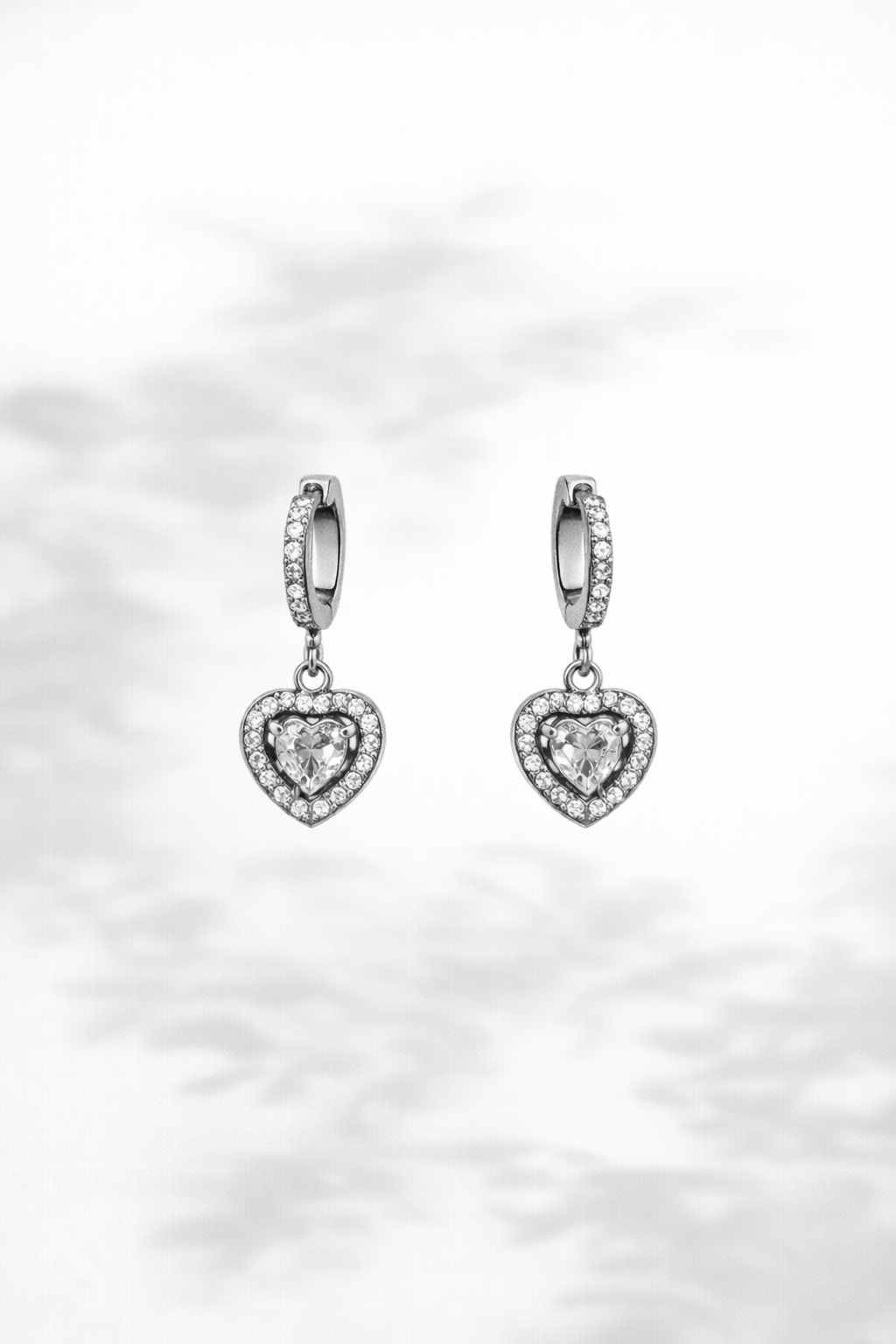 Sparked Love Hoop Earrings