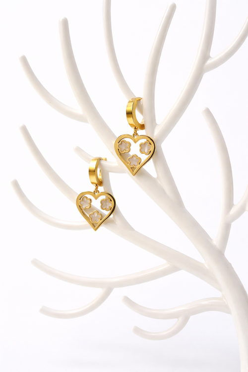 Blooming Heart Demigold Earrings