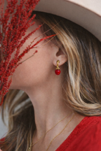 Apple of My Eyes Hoop Earrings