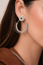 Silver Shine Statement Earrings