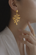 Golden Fern Earrings