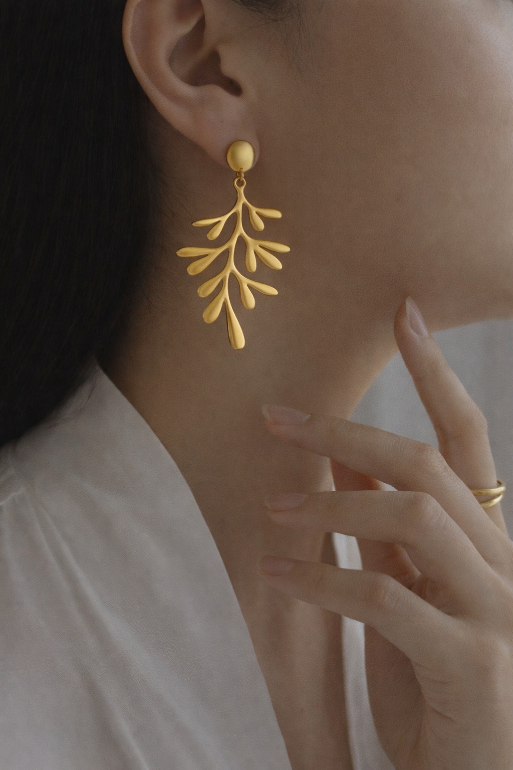 Golden Fern Earrings