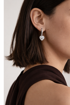 Sparked Love Hoop Earrings