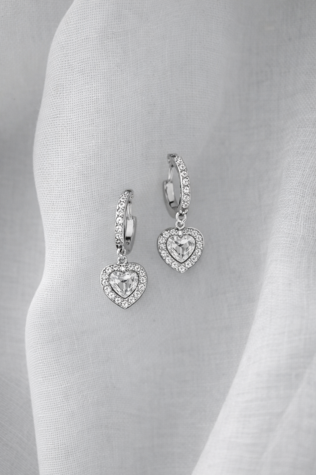 Sparked Love Hoop Earrings