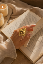 Golden Canvas Adjustable Ring