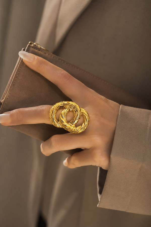 Golden Union Adjustable Ring