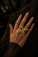 Golden Metamorph Adjustable Ring