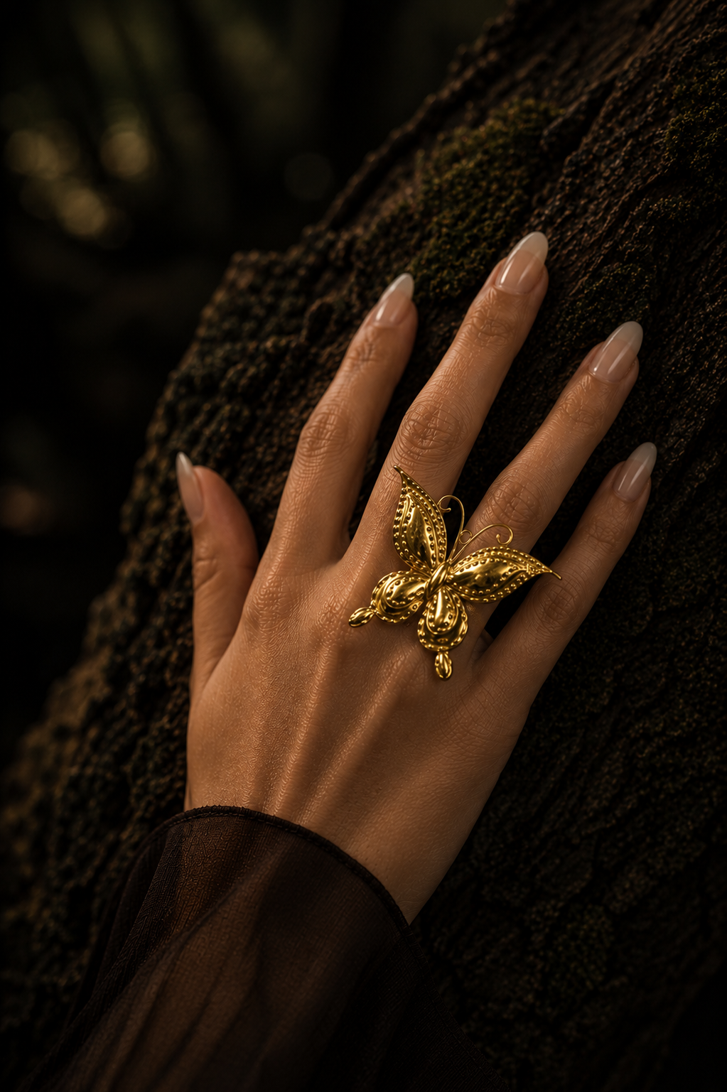 Golden Metamorph Adjustable Ring