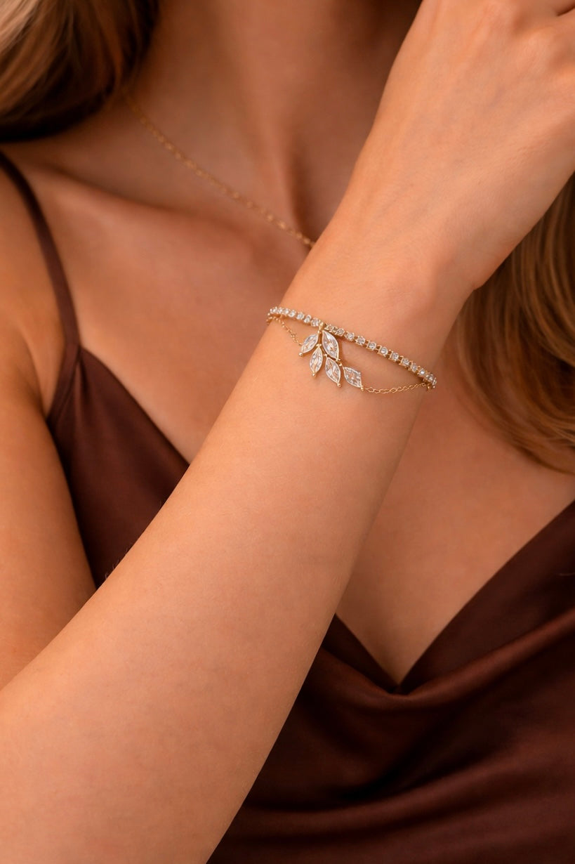 Minimal Diamond Lace Layered Bracelet