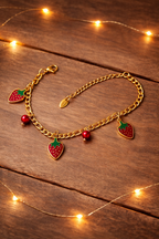 Strawberry Love Charm Bracelet