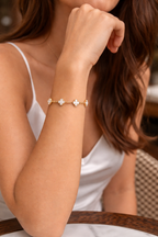 White Clover Chain Bracelet
