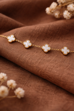 White Clover Chain Bracelet