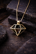 Smoked Diamond Silver Necklace