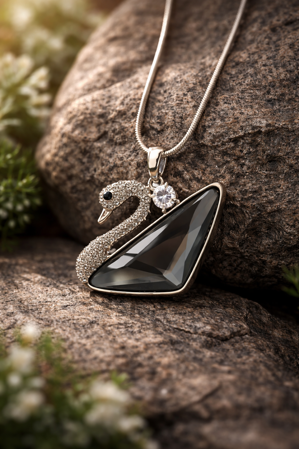Frozen Swan Glow Necklace