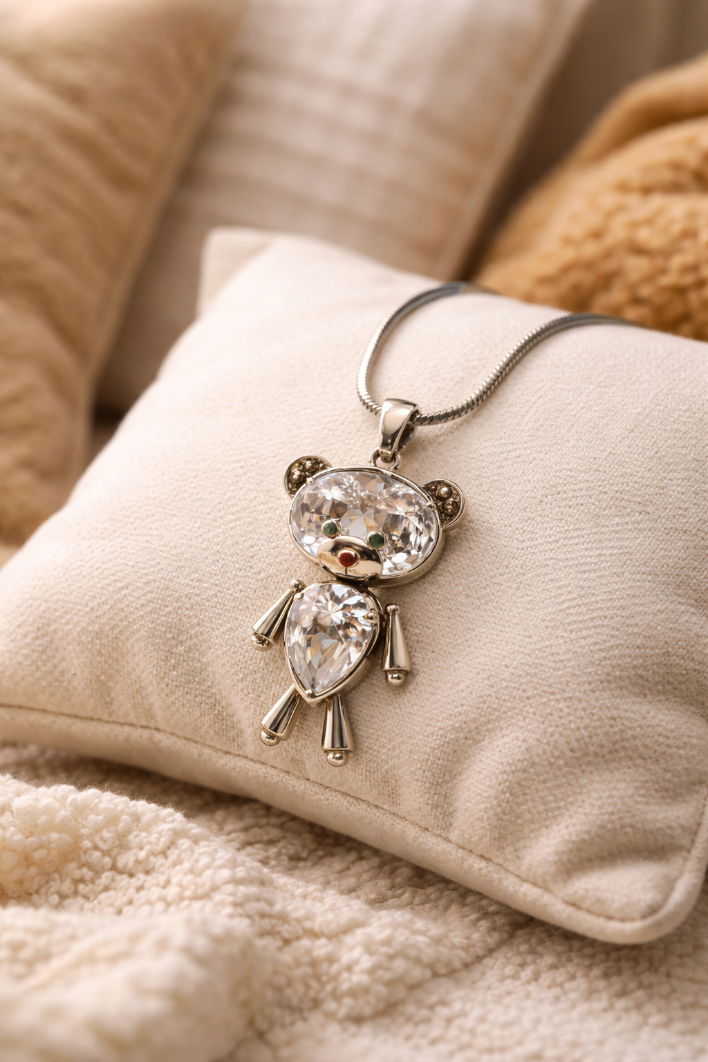 Baby Teddy Diamond Necklace