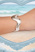 Silver Sea Curve Bracelet