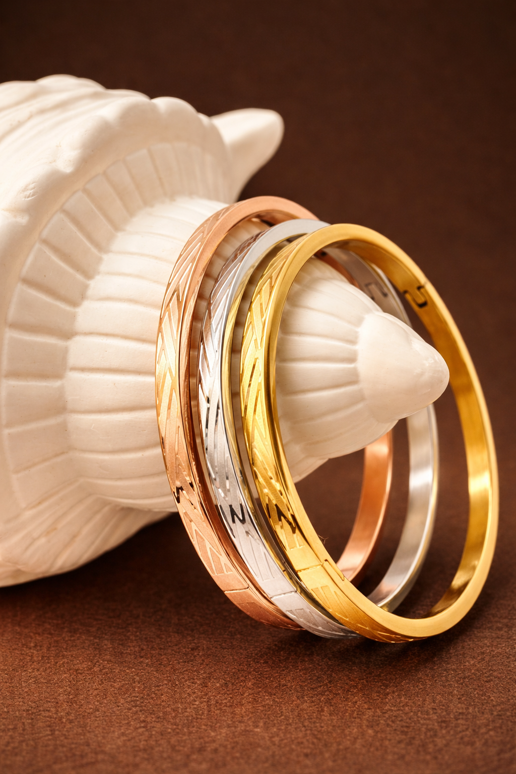 TriTone Graphic Bracelet Stack