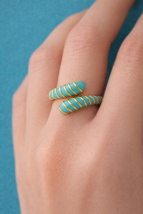 Celeste Blue Glow Ring
