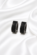 Midnight Noir Diamond Huggies
