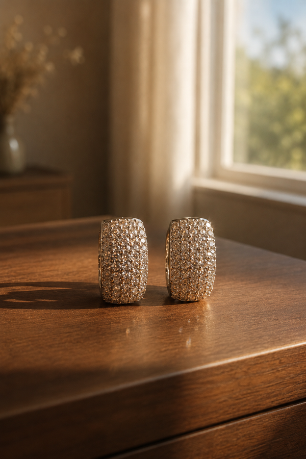 Verona Spark Diamond Huggies