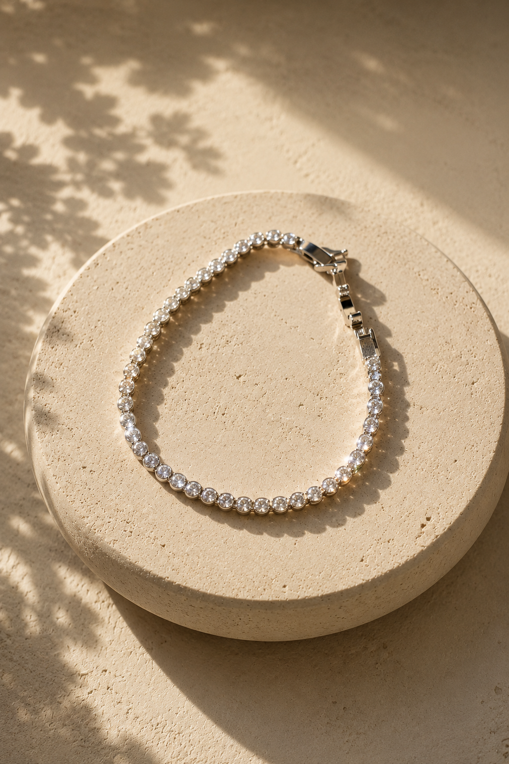Silver Hour Adjustable Tennis Bracelet