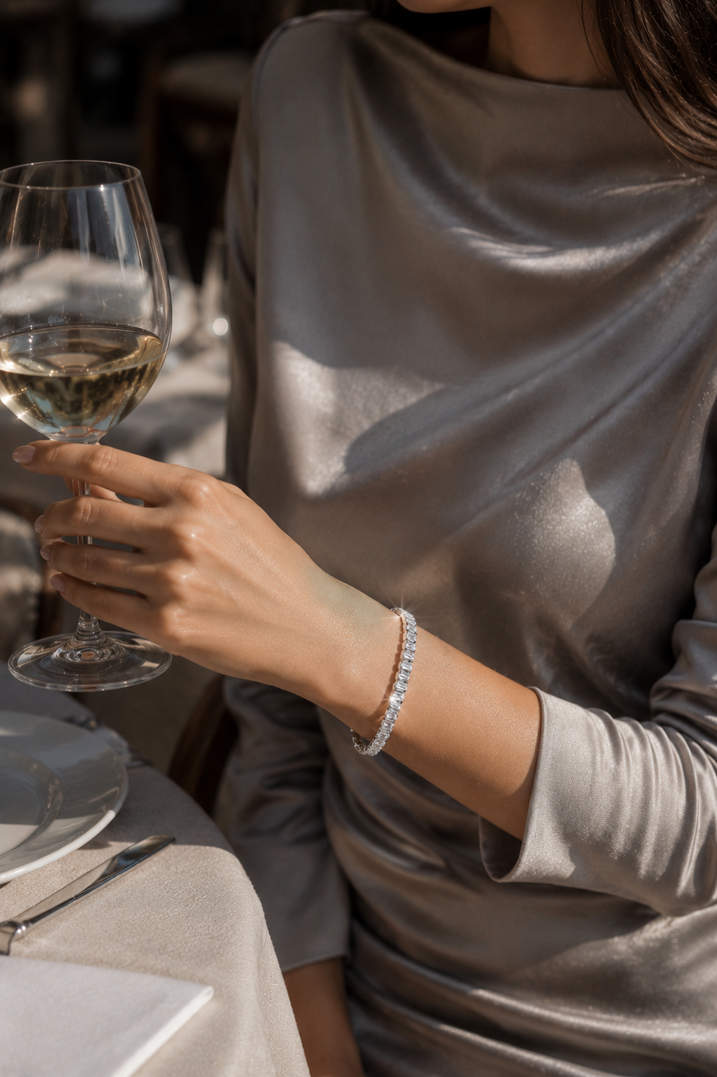 Velvet Ice Adjustable Tennis Bracelet
