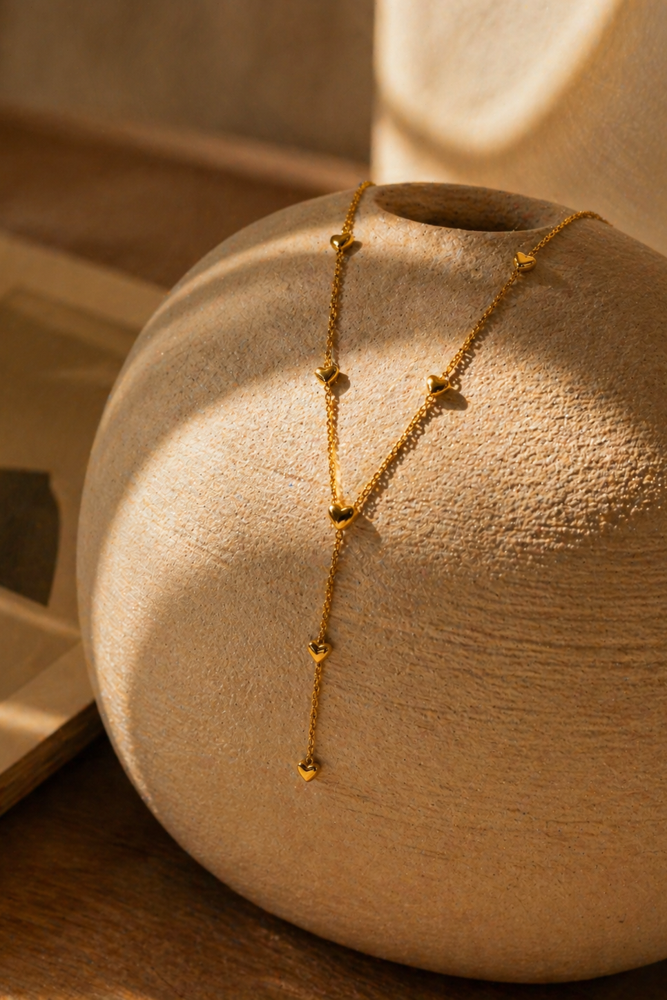 Heartline Drop Lariat Necklace