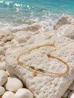 Seafoam Heart Anklet