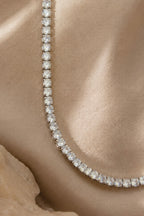 The Silver Hour Adjustable Tennis Necklace