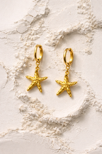 Whispering sea huggies earrings